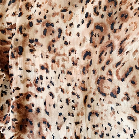 vintage ruffle leopard blouse, small - Picture 12 of 12